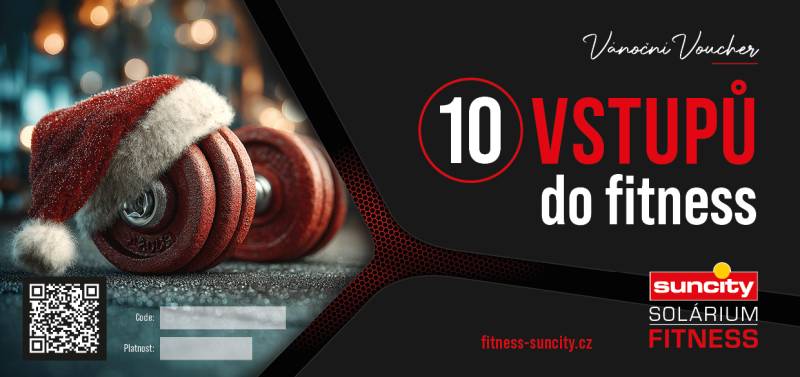 Voucher Vánoční Voucher: 10 vstupů do FITNESS