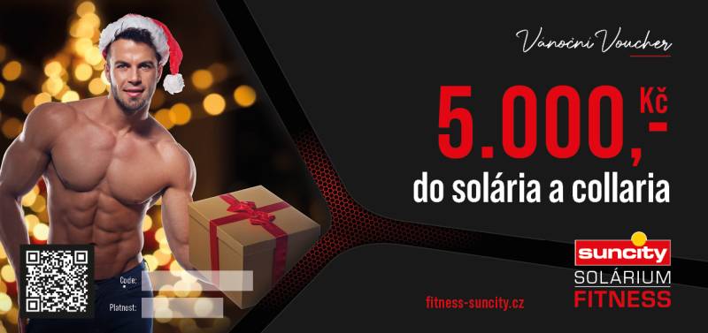 Voucher Vánoční Voucher: 5000,- Kč kredit do SOLÁRIA a COLLARIA