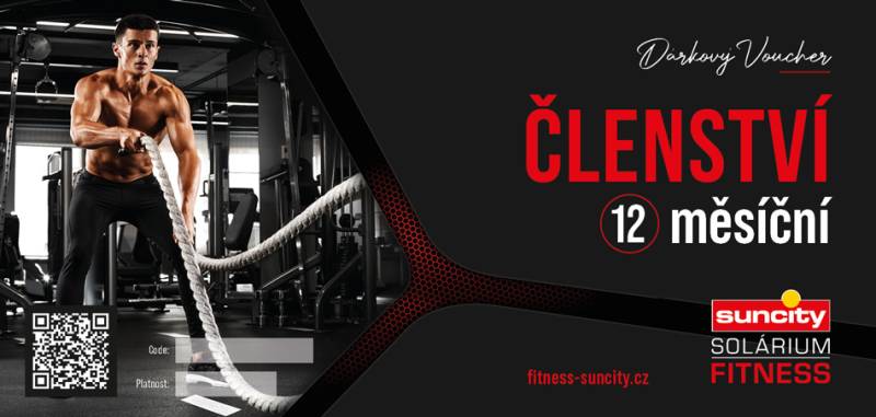 Voucher Dárkový Voucher: 12m ČLENSTVÍ do fitness